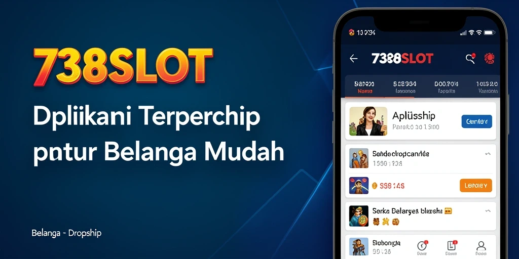 Tampilan antarmuka utama aplikasi 738SLOT untuk belanja Dropship.