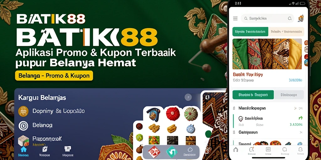Tampilan antarmuka aplikasi BATIK88 dengan berbagai penawaran menarik.