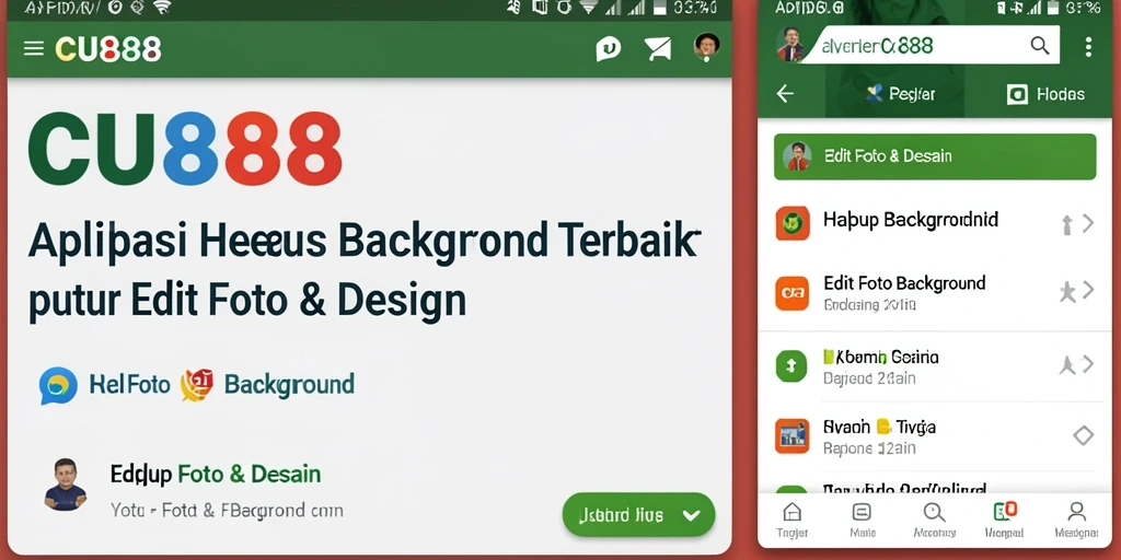 Tampilan antarmuka CU888 saat menghapus background gambar.