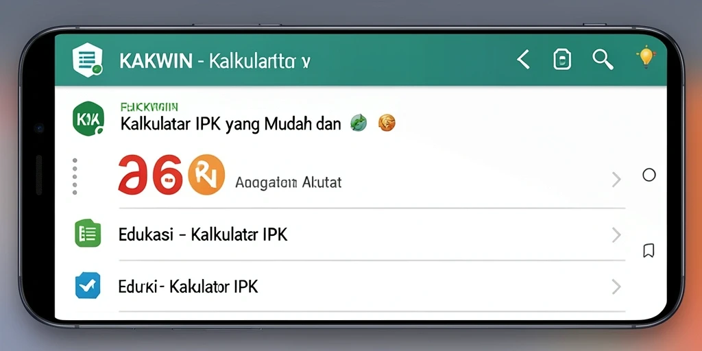 Antarmuka sederhana aplikasi KAKWIN untuk Kalkulator IPK.