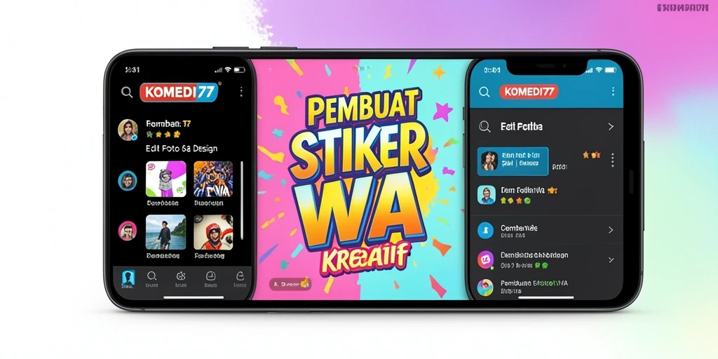 Tampilan aplikasi KOMEDI77 yang menarik dan intuitif.