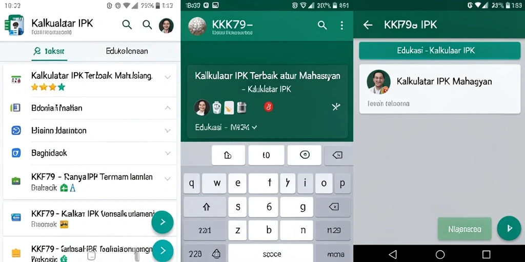 Tampilan antarmuka KPK79 yang sederhana dan informatif.