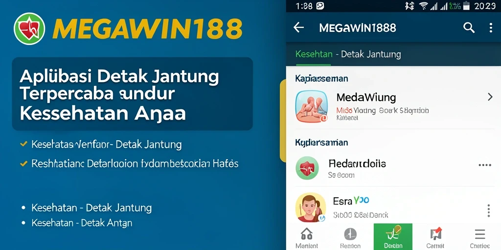 Antarmuka utama MEGAWIN188 untuk pemantauan detak jantung.
