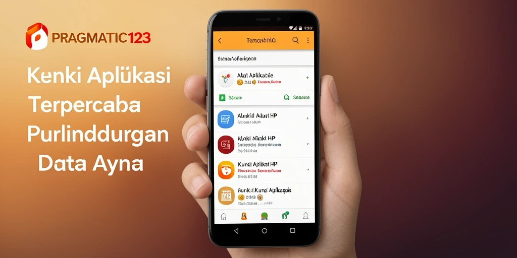 Tampilan utama PRAGMATIC123 dengan berbagai opsi kunci aplikasi.