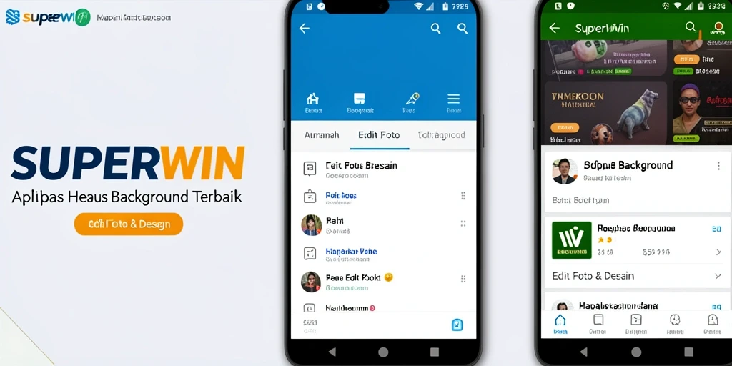 Tampilan antarmuka <strong>SUPERWIN</strong> yang sederhana dan intuitif untuk menghapus background.